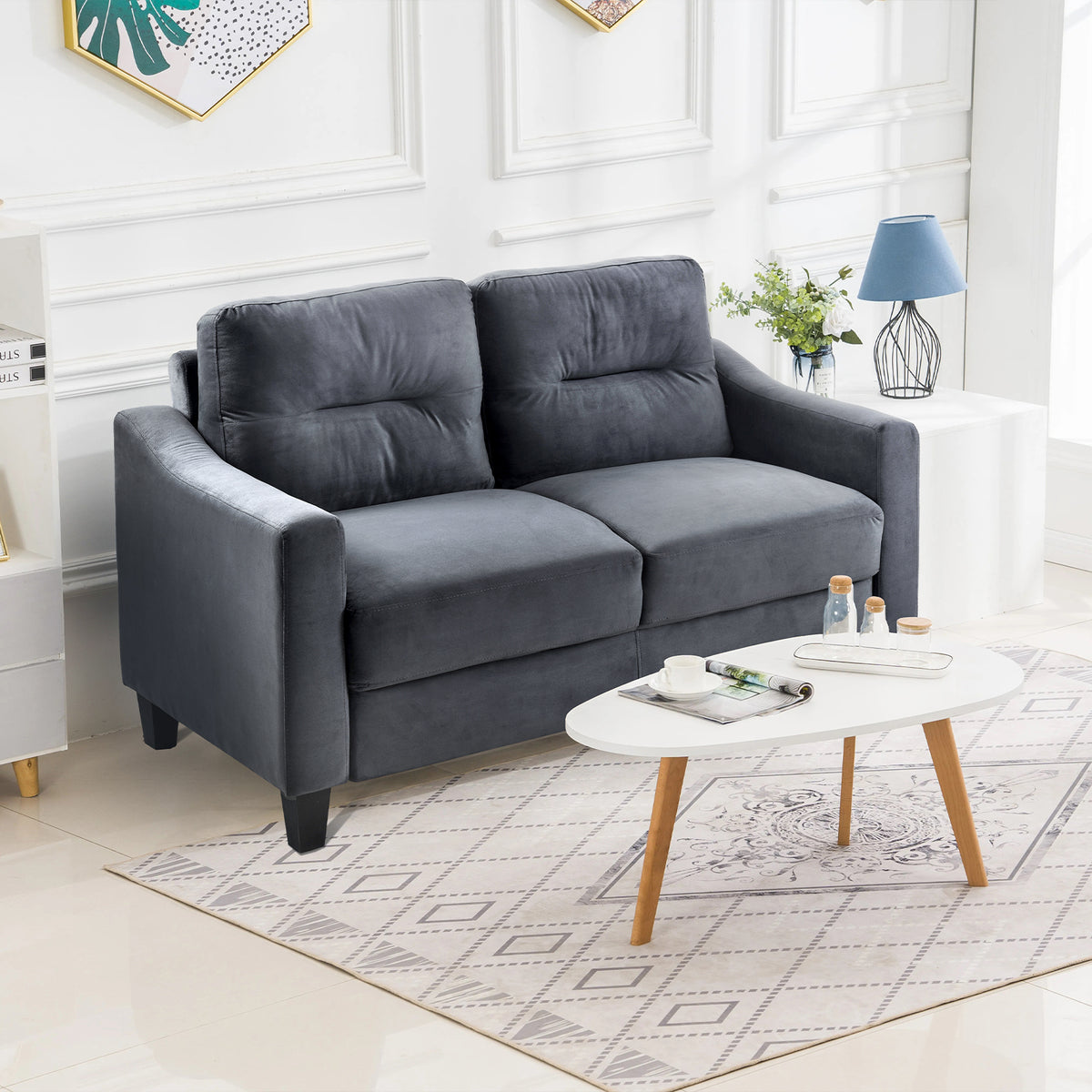 Sectional Sofa Couch for Living Room, Office, or Small Space