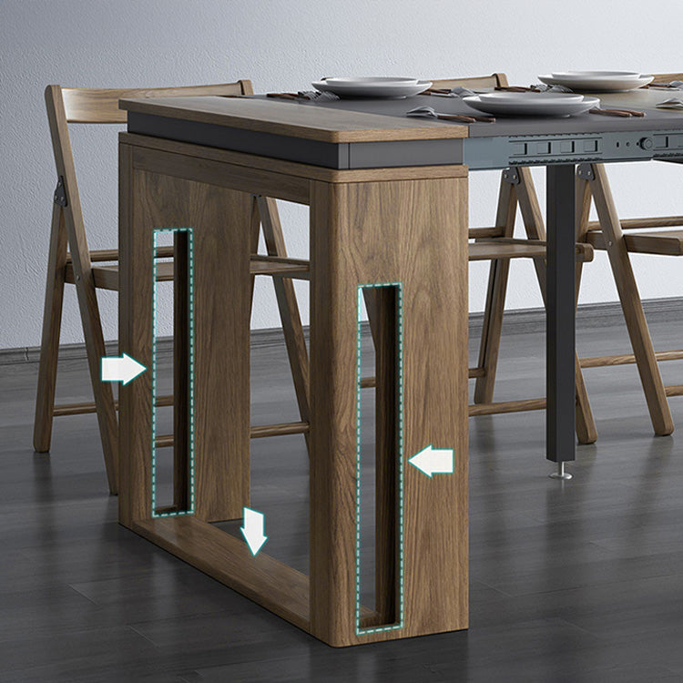 Modern Convertible Rectangular Plywood Dining Table Cabinet – Perfect for Small Space fajf-959