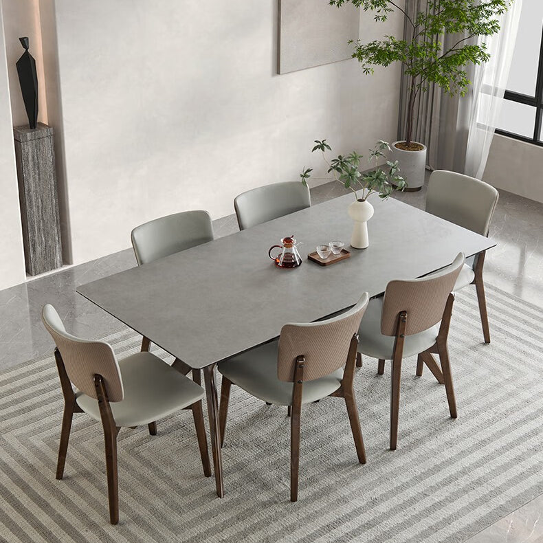 Luxurious Sintered Stone & Solid Wood Table for Modern Interiors faml-2619