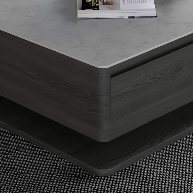 Modern Sintered Stone Coffee Table in Rectangular Shape with Storage faml-301