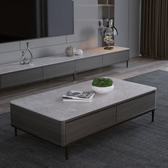 Modern Rectangular Coffee Table with Drawer Storage - Minimalistic for LIvingroom faml-303