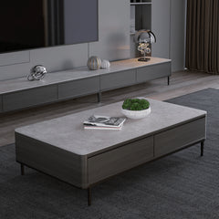 Modern Rectangular Coffee Table with Drawer Storage - Minimalistic for LIvingroom faml-303