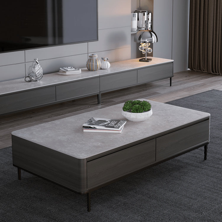 Modern Rectangular Coffee Table with Drawer Storage - Minimalistic for LIvingroom faml-303