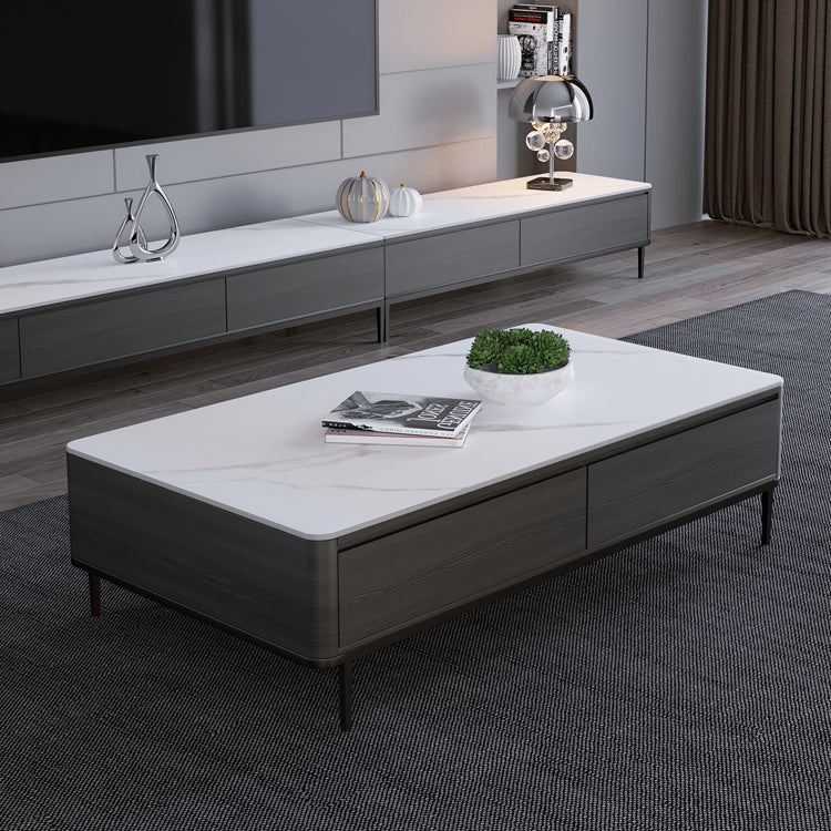 Modern Rectangular Coffee Table with Drawer Storage - Minimalistic for LIvingroom faml-303