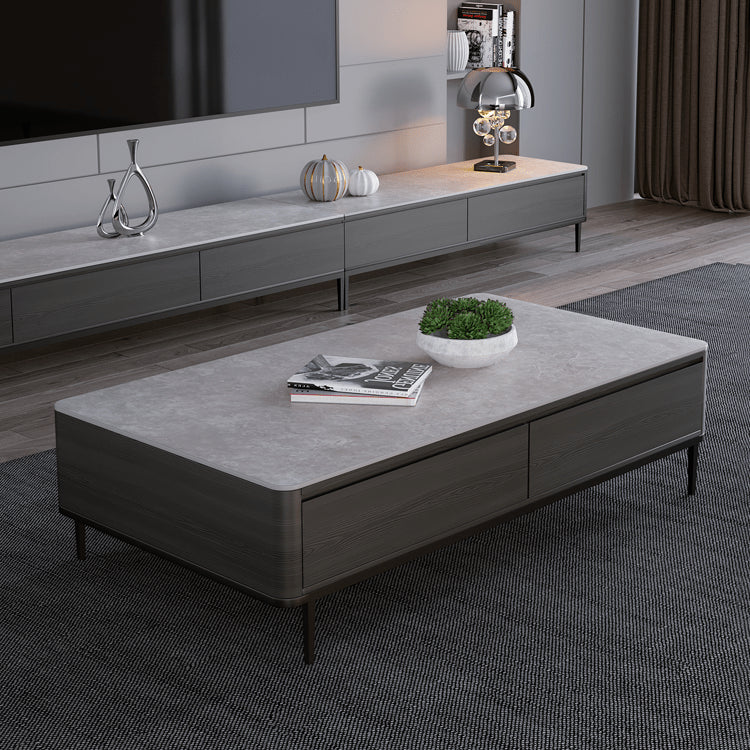 Modern Rectangular Coffee Table with Drawer Storage - Minimalistic for LIvingroom faml-303