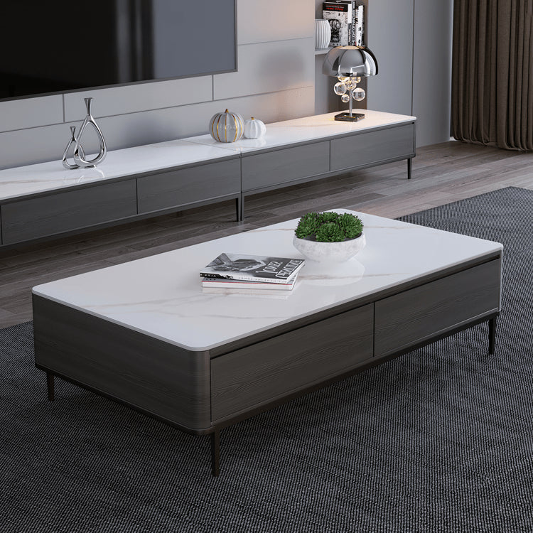 Modern Rectangular Coffee Table with Drawer Storage - Minimalistic for LIvingroom faml-303