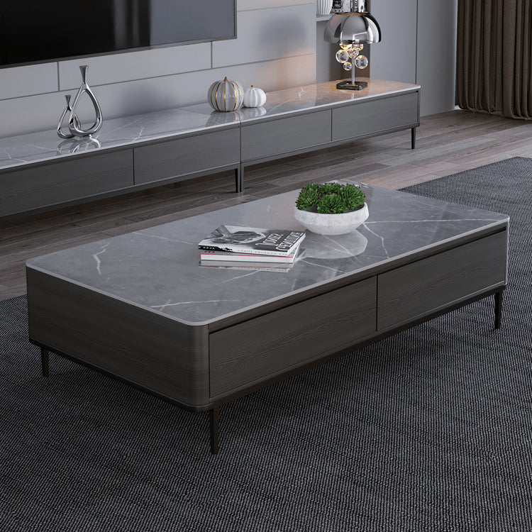 Modern Rectangular Coffee Table with Drawer Storage - Minimalistic for LIvingroom faml-303