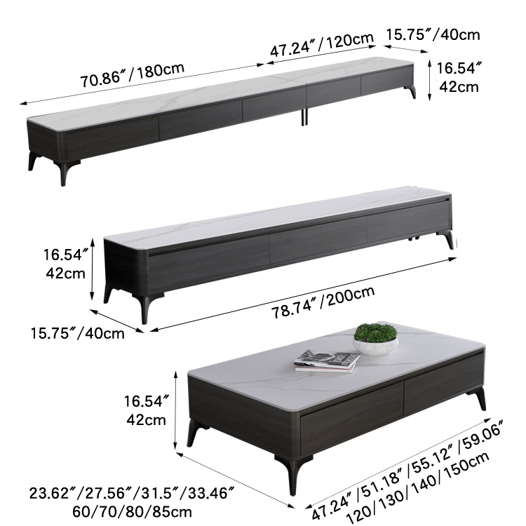 Rectangular Coffee Table with Storage - Modern Design for Your LIvingroom faml-305