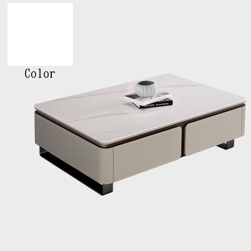 Rectangular Coffee Table with  Sintered Stone Top - Modern Design with Storage for Your LIvingroom faml-307