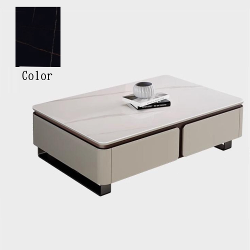 Rectangular Coffee Table with  Sintered Stone Top - Modern Design with Storage for Your LIvingroom faml-307