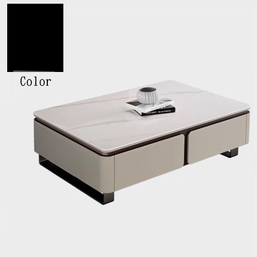 Rectangular Coffee Table with  Sintered Stone Top - Modern Design with Storage for Your LIvingroom faml-307