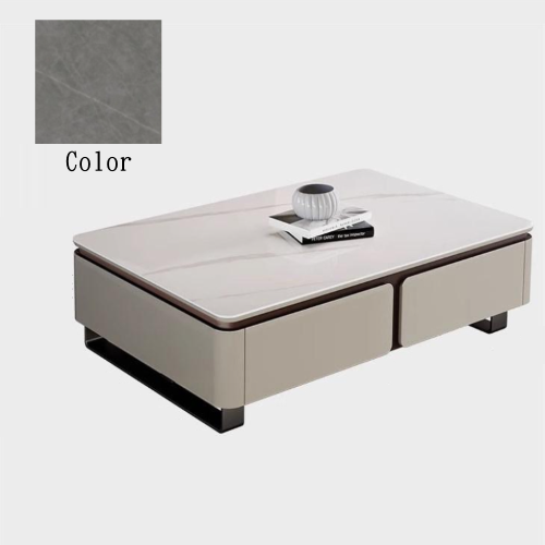 Rectangular Coffee Table with  Sintered Stone Top - Modern Design with Storage for Your LIvingroom faml-307