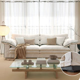 86.6‘’ 3-Seat Cotton & Line Upholstered Sofa for LIving Room fbby-1377