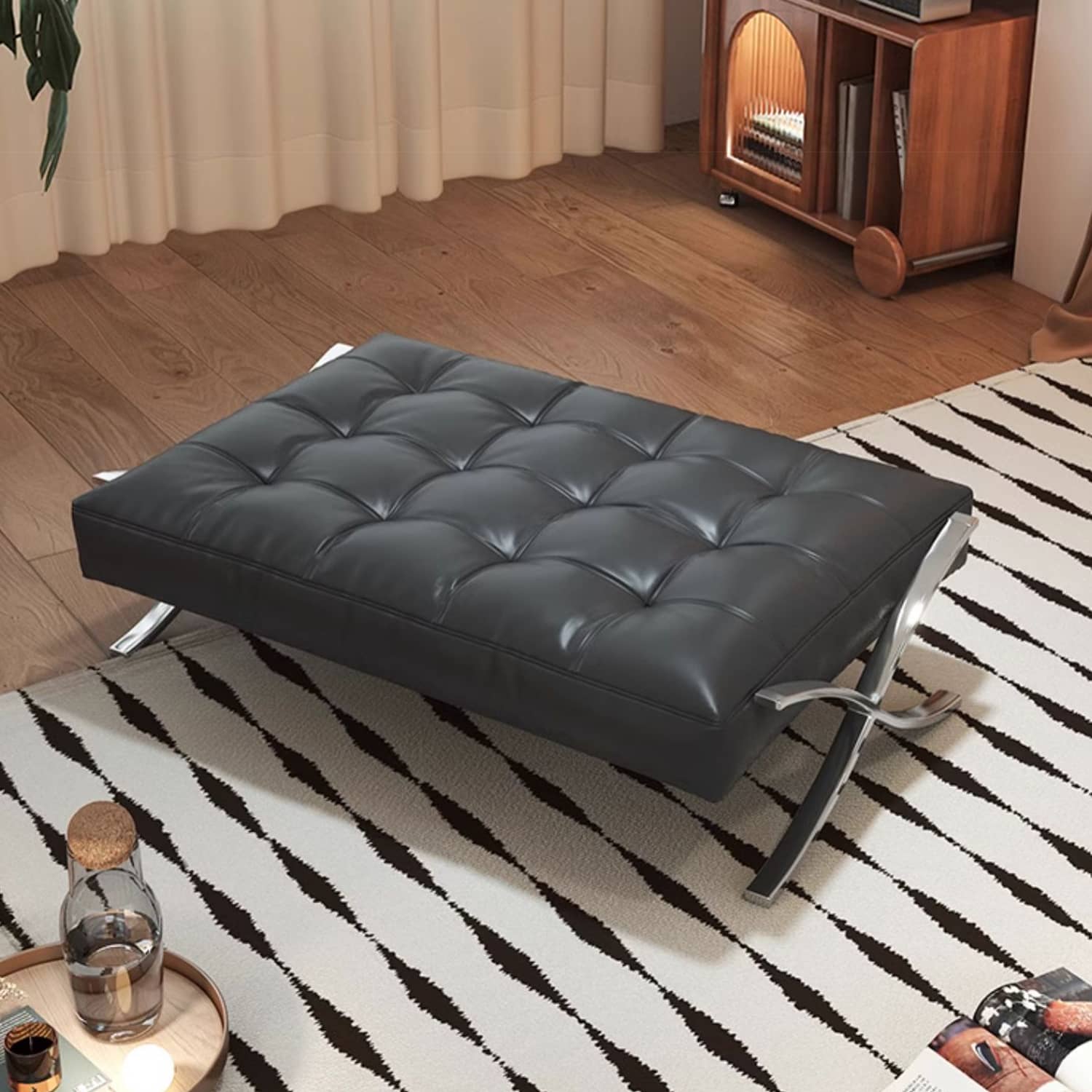 Modern Faux Leather Sofa Bed with Foam Filling - Minimalistic Futon for All Your Room fbby-1382