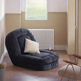 Corduroy Lazy Sofa in Multi-Color with Down Filling- Stylish & Comfortable Design for All Your Room fbby-1397