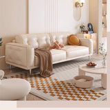 Chesterfield Faux Leather Sofa with Solid Wood Frame  - Perfect for Your LIvingroom fbby-1406