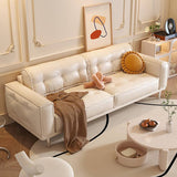 Chesterfield Faux Leather Sofa with Solid Wood Frame  - Perfect for Your LIvingroom fbby-1406