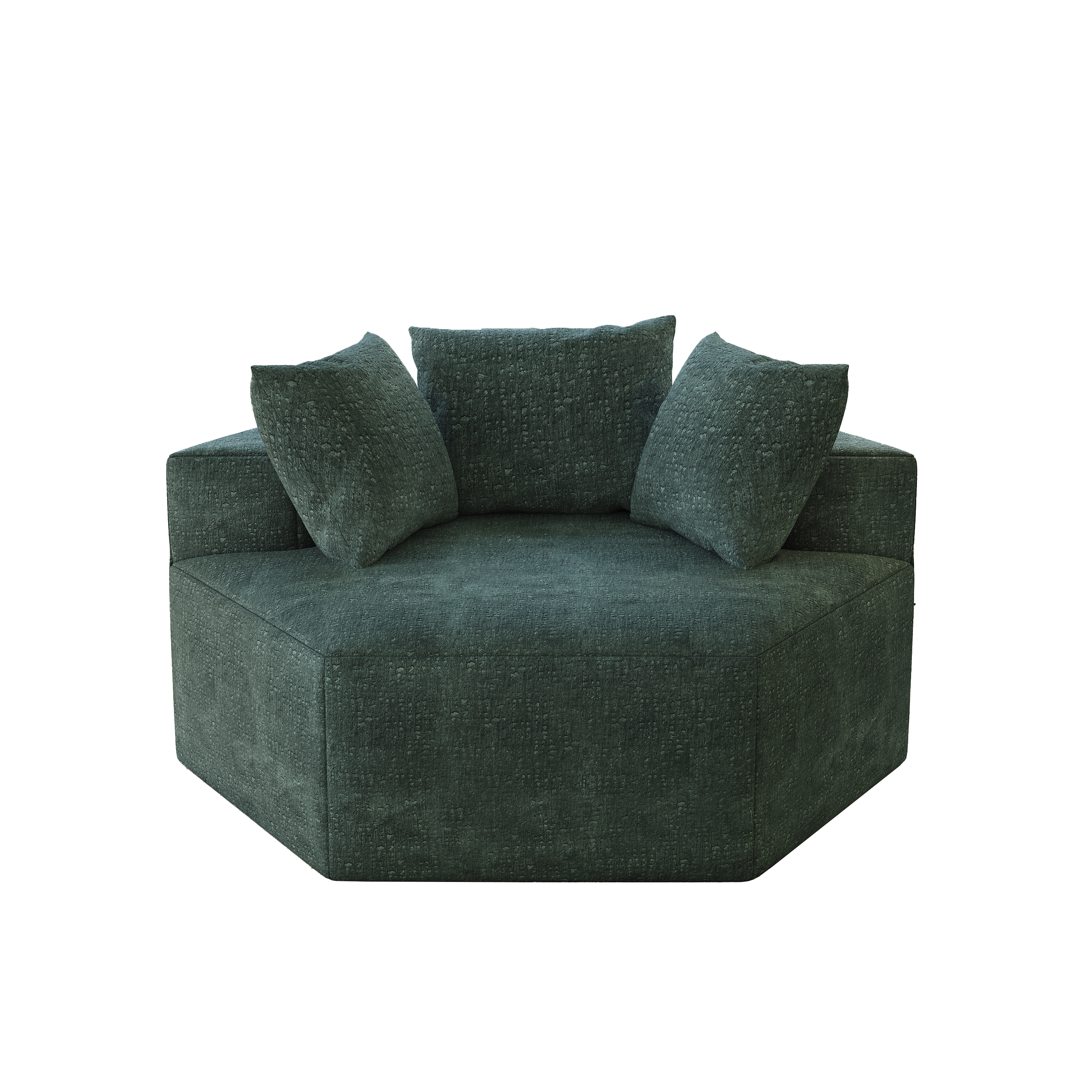 54''L Chenille Sponge single sofa,No Assembly Required,Fluffy Modern Sleeper Chair for Living room, Bedroom, Lounge and Projection Room
