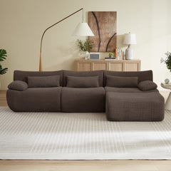 L Sofa, Cloud Boneless Couches for Living Room, Modern Modular Sectional Sofa, Oversized