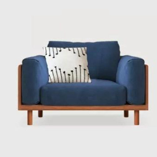 Modern Cherry Wood Sofa with Figure Cotton Cushions - Durable 3-Seater Design for Living Room fcp-1280