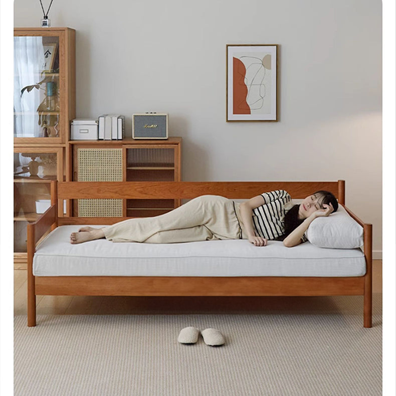 Modern Cherry Wood Sofa with Corduroy Cushions - Stylish 3-Seater Sofa for Living Room  fcp-1281