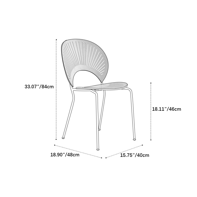 Stylish Plywood Dining Chair with Metal Base for Modern Diningroom fcp-1284