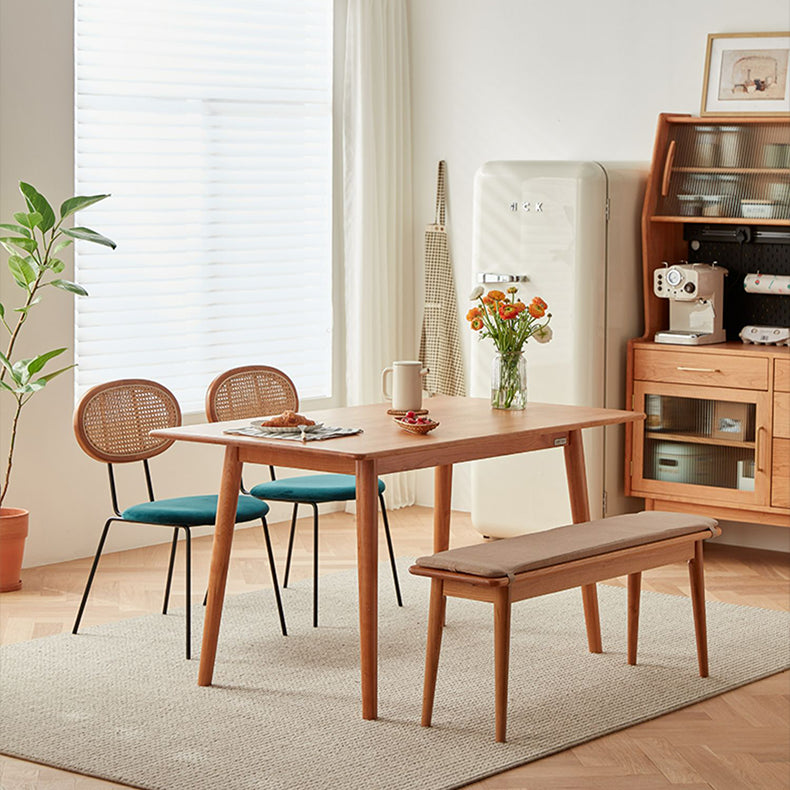 Luxurious Blue Velvet Dining Chair with Rattan Back Frame for Diningroom fcp-1285