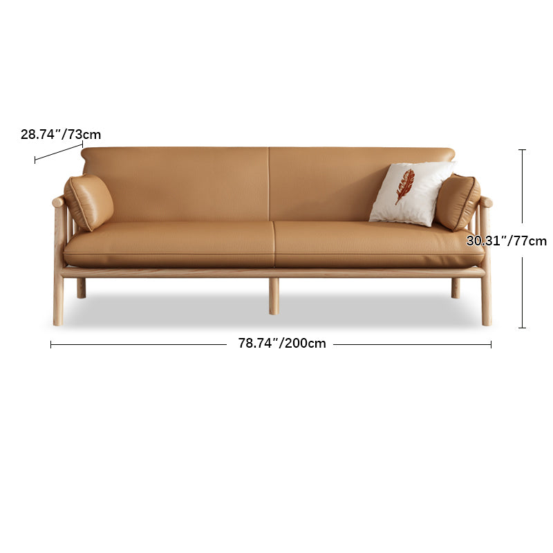 Luxurious Faux Leather Sofa with Durable Rubber Wood Frame - Modern Multi-Color Design for Living Room fcp-1288