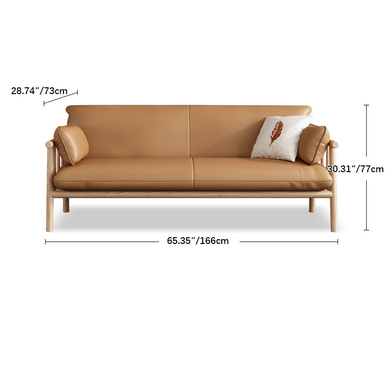 Luxurious Faux Leather Sofa with Durable Rubber Wood Frame - Modern Multi-Color Design for Living Room fcp-1288