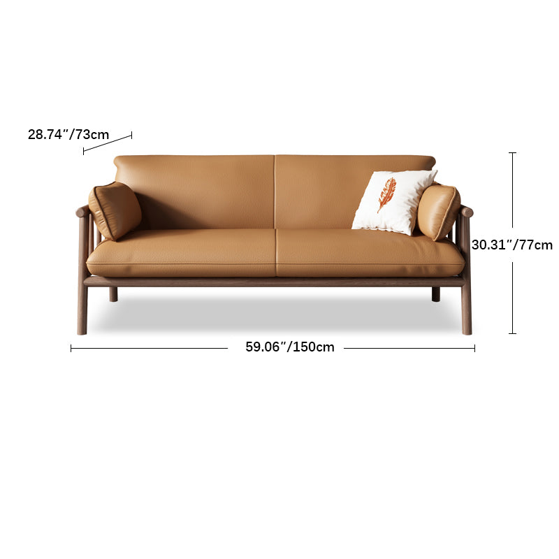 Luxurious Faux Leather Sofa with Durable Rubber Wood Frame - Modern Multi-Color Design for Living Room fcp-1288