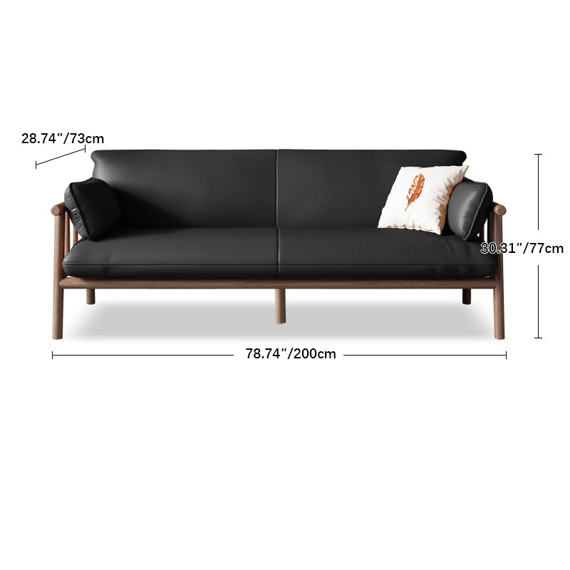 Luxurious Faux Leather Sofa with Durable Rubber Wood Frame - Modern Multi-Color Design for Living Room fcp-1288