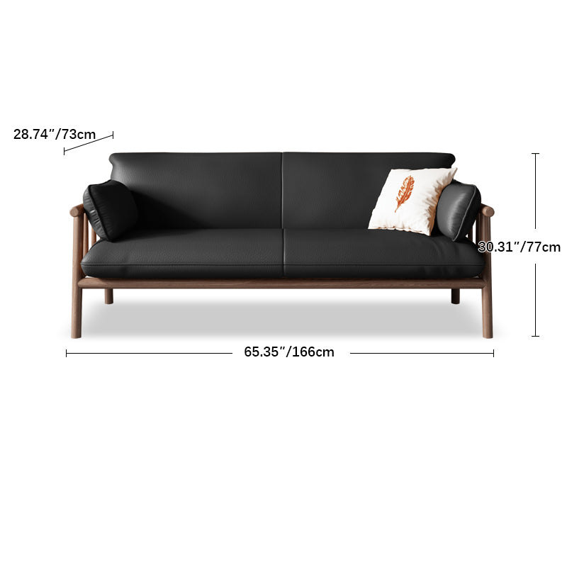 Luxurious Faux Leather Sofa with Durable Rubber Wood Frame - Modern Multi-Color Design for Living Room fcp-1288