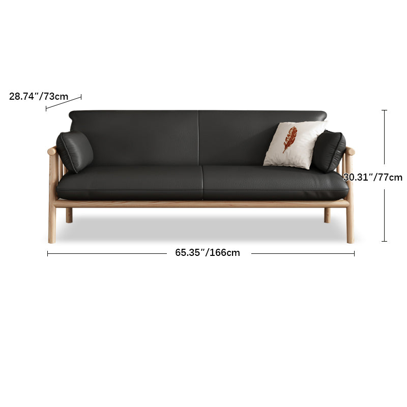 Luxurious Faux Leather Sofa with Durable Rubber Wood Frame - Modern Multi-Color Design for Living Room fcp-1288