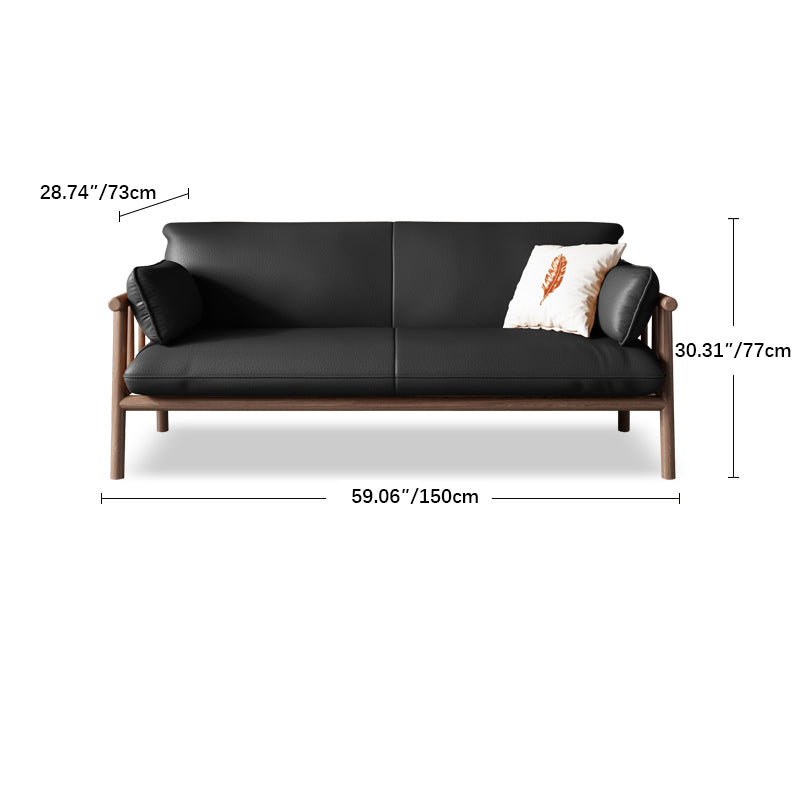 Luxurious Faux Leather Sofa with Durable Rubber Wood Frame - Modern Multi-Color Design for Living Room fcp-1288