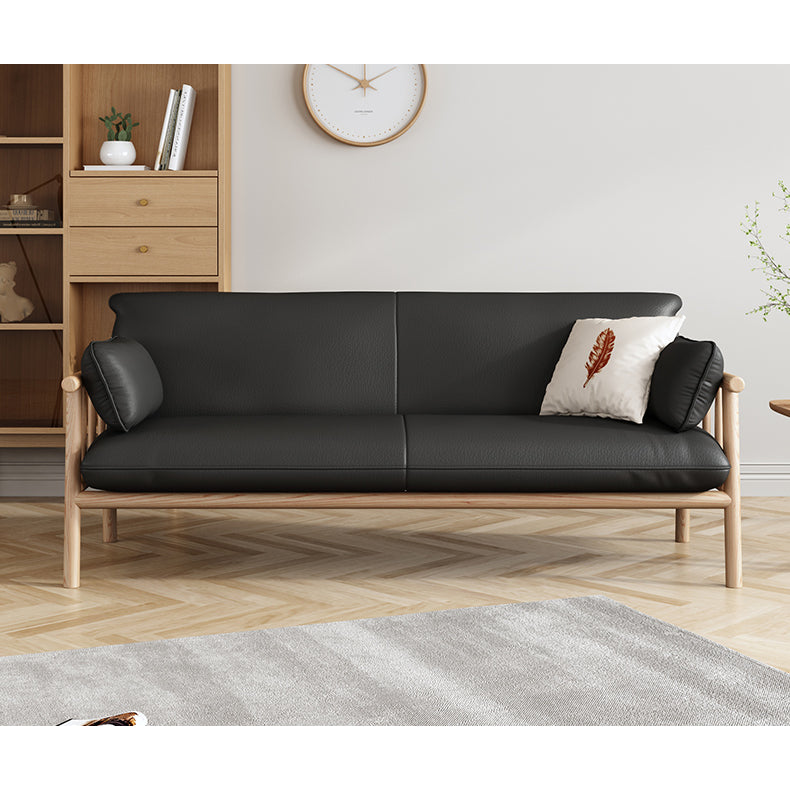 Luxurious Faux Leather Sofa with Durable Rubber Wood Frame - Modern Multi-Color Design for Living Room fcp-1288