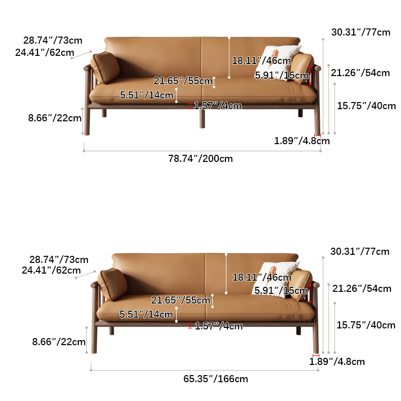 Luxurious Faux Leather Sofa with Durable Rubber Wood Frame - Modern Multi-Color Design for Living Room fcp-1288