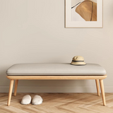 Versatile Beige & Gray Stool with Khaki Green Ash Wood and Premium Leathaire Finish fcp-1294