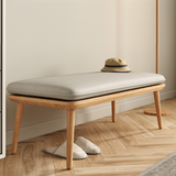 Versatile Beige & Gray Stool with Khaki Green Ash Wood and Premium Leathaire Finish fcp-1294