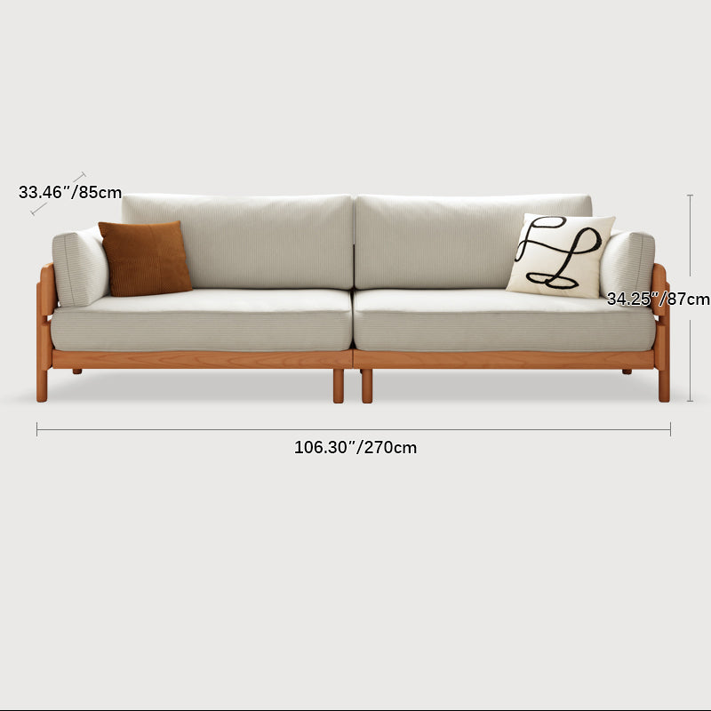 Modern Sofa Set with Cherry Wood Frame & Cotton Cushions - Perfect for LIvingroom fcp-1295