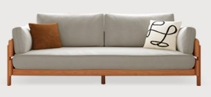 Modern Sofa Set with Cherry Wood Frame & Cotton Cushions - Perfect for LIvingroom fcp-1295