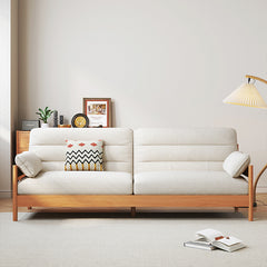 Modern Cherry Wood Sofa with Ash Wood Frame - Stylish and Durable Armchair Design for Living Room fcp-1299