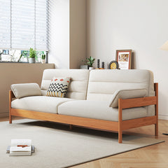 Modern Cherry Wood Sofa with Ash Wood Frame - Stylish and Durable Armchair Design for Living Room fcp-1299