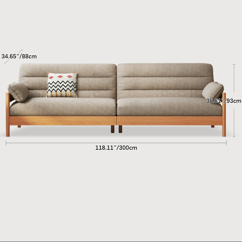 Modern Cherry Wood Sofa with Ash Wood Frame - Stylish and Durable Armchair Design for Living Room fcp-1299