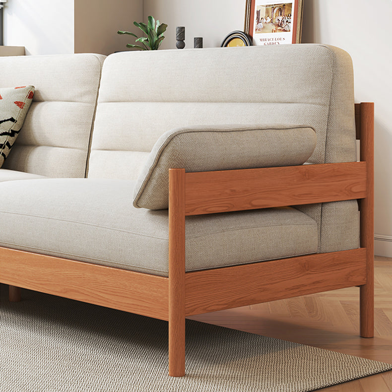 Modern Cherry Wood Sofa with Ash Wood Frame - Stylish and Durable Armchair Design for Living Room fcp-1299