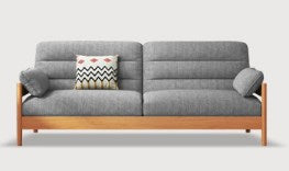 Modern Cherry Wood Sofa with Ash Wood Frame - Stylish and Durable Armchair Design for Living Room fcp-1299