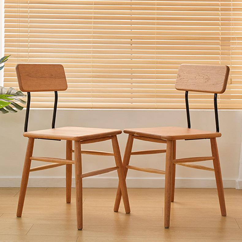 Modern Cherry Wood Dining Chair Set of 2 for Dining Room fcp-1303