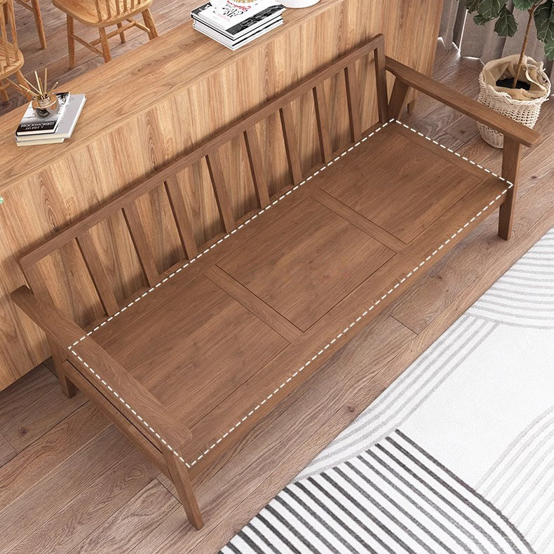 Vintage Ash Wood Sofa with Soft Corduroy Cushions Upholstery - Minimalistic Style for Your Home fcp-1308