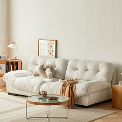 Luxurious Beige Faux Leather Sofa with Pine Wood Frame & Goose Down Cushions - Minimalistic Loveseat Design fcp-1319