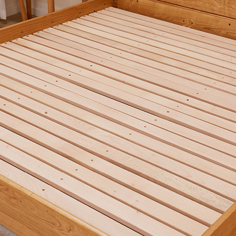 Modern Queen Size Cherry Wood Bed Frame - Stylish and Durable Design California King Size for Your Home fcp-1324