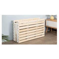 Stylish White Paulownia Wood Bed Frame with Steel Accents - Elegant Natural Finish fcsnm-901